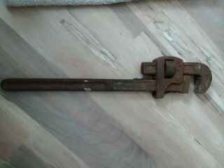 Vintage Stillson Walworth 18 Pipe Wrench Vintage Tool Steel Made In Usa