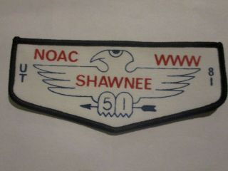 Shawnee Lodge 51 1981 Noac Delegate Flap - St Louis Area Council