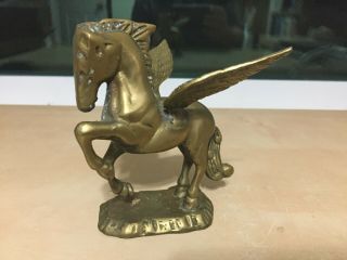 Vintage Solid Brass Pegasus Winged Flying Horse Figure 5 " Tall