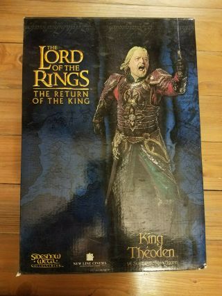 King Theoden Lord Of The Rings Weta Sideshow Statue Boxed