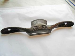 Vintage No:51 Curved Sole Cast Iron Spokeshave FOREIGN (German?) Old Tool 2