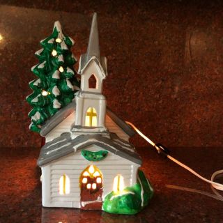 Dept 56 Snow House Series - Countryside Church Dated 1982 5058 - 3 Holiday Decor