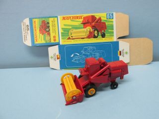 Matchbox Superfast 56 Combine Harvester Red / With A Unfolded “g” Box