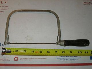 Vintage Wood Tool Coping Saw With Wooden Handle
