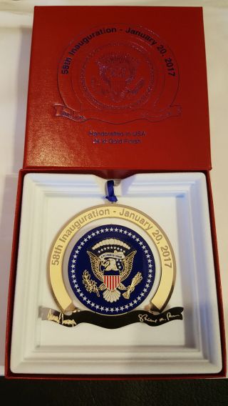 58th Presidential Donald Trump & Mike Pence Inauguration Christmas Ornament