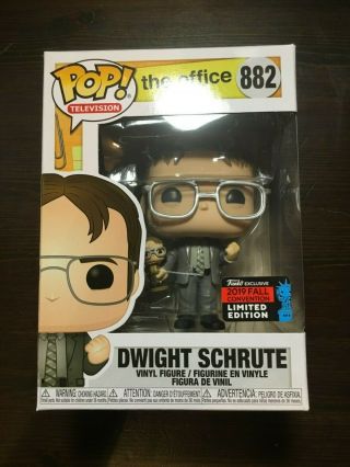 Funko Pop 882 The Office Dwight Schrute Bobblehead 2019 Nycc Shared Exclusive