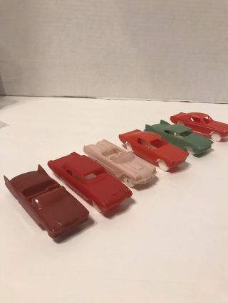 6 F&f Mold & Die Vintage Post Cereal Plastic Toy Cars (2)