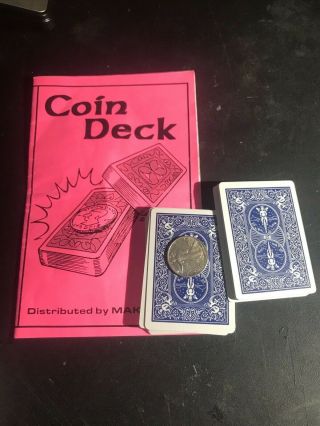 Scarce Vintage Magicians Coin Deck By MAK Magic - Gimmicked Deck - Magic Tricks 2