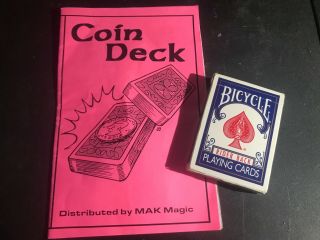 Scarce Vintage Magicians Coin Deck By MAK Magic - Gimmicked Deck - Magic Tricks 3