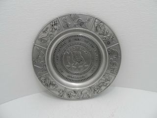 Wilton Columbia Pa Rwp 12 " Pewter " The Bicentennial " Us Army Decorative Plate - Ec