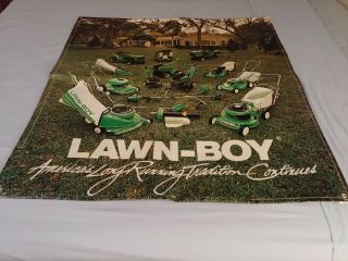 Vintage Lawn Boy Vinyl Dealer Advertising Sign 40 " By 45 "