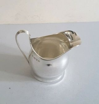 Quality,  Georgian Style Vint.  Solid Silver Cream Jug.  136gms.  Chest.  1937.