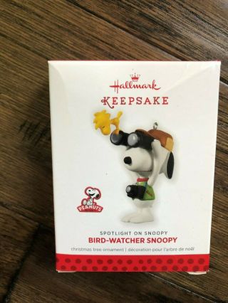 Hallmark 203 Spotlight On Snoopy Bird - Watcher Snoopy 16 In Series Ornament