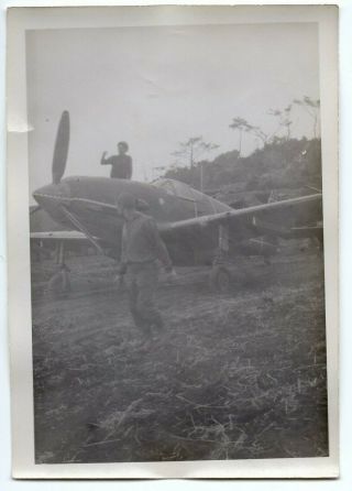 B7,  Wwii Gi Photo Of Captured Japanese Hien Fighter Plane