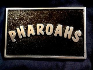 Vintage Aluminum Car Club Plaque Plate " Pharaohs " D50