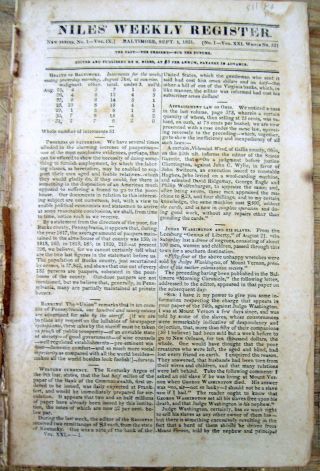 1821 Newspaper Detailed Account Of The Capture Of Napoleon Bonaparte - His Death