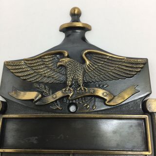 Vintage 1776 - 1976 Large American Eagle Brass Bronze Door Knocker Patriotic Name 3