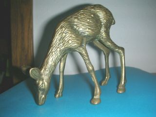 Vintage Mid - Century Brass Deer Doe or Fawn 4 1/3 