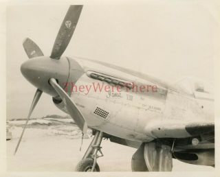Wwii Photo - P 51 Mustang Fighter Plane Nose Art - Pilot O.  Rogers - Irma Viii