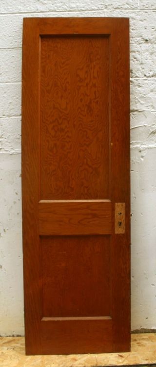 24 " X77 " Antique Vintage Old Arts Crafts Interior Solid Wood Wooden Door 2 Panels