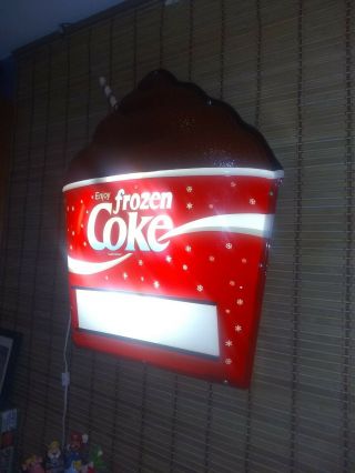 Frozen Coke Light Up Sign Coca Cola Vintage Only One On Ebay Period 3 Available
