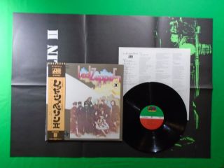 Led Zeppelin Ii 2 / Japan Press Vinyl Lp W/obi & Poster Near P - 10101a C24