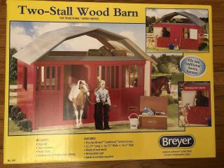 Breyer Two Stall Wood Barn / Stable For Traditional Series Horses