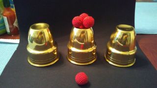 El Duco Golden Cups and Balls.  Brass.  cups.  No dings or dents. 2
