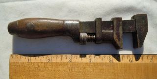 Vintage Coes 6 - 1/2 " Hammer Monkey Wrench W/wood Handle