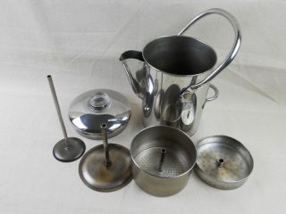 Vintage Revere Ware 14 - Cup Percolator Coffee Pot Maker - Copper Clad Bottom