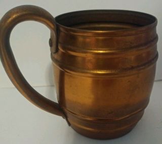 Cavalier Copper Barrel Mug / Cup Moscow Mule ; Weighs 5oz ; Kitchen Decor