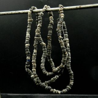 Kyra - 299 Ancient Tiny Nila Glass Beads - 2.  8 To 4.  5 Mm Dia - Medieval Sahara