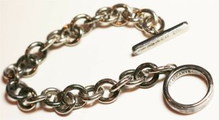 2004 Tiffany & Co.  925 Sterling Silver Signed Clasp Bracelet 406