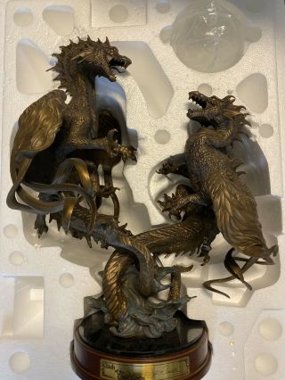 Clash Of The Time Lords Dragons - Julie Bell - Bronze Franklin