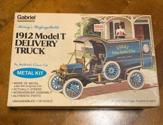 Gabriel Vintage 1912 Model T Delivery Truck Metal Model Kit - Incomplete