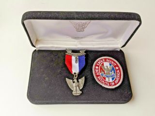 Boy Scouts Of America Cfj Eagle Scout Medal & Patch Bsa
