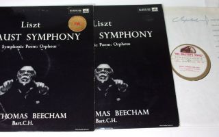 Hmv Asd 317/318 White/gold Label Liszt Faust Symphony - Rpo,  Beecham 2 - Lp
