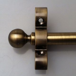 Set Of 13 Antique Brass 1/2 Inch Stair Carpet Rods Ball Finial (r07b)