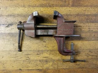 Rare Antique Bench Vise & Anvil • Littleton Machinist Blacksmith Tools ☆usa