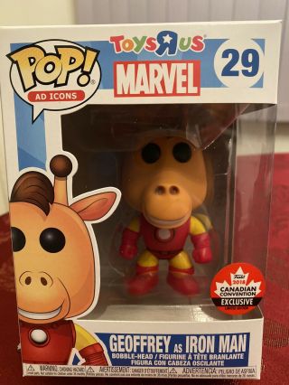 Funko Pop Geoffrey As Iron Man 29 Canadi Convention Exclusive Ship In Protectr