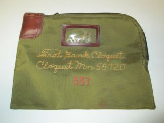 Vintage Rifkin Arco Loc Bank Deposit Bag First Bank Of Cloquet Mn With Key