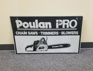 Poulan Pro Chainsaw Trimmer Blower Metal Tin Sign Stout Industries Inc