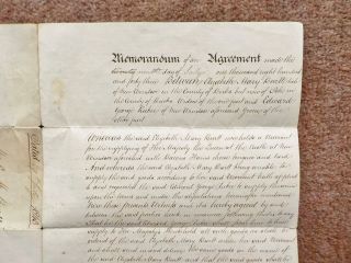 1843 Manuscript Document About Royal Warrant To Supply Bacon To Queen Victoria