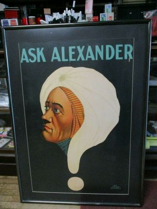 Scarce Alexander The Man Who Knows Question Mark Poster