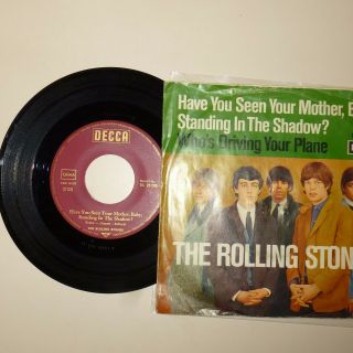 Rock & Roll 45 Rpm Record - The Rolling Stones - German Decca With Picture Sleev