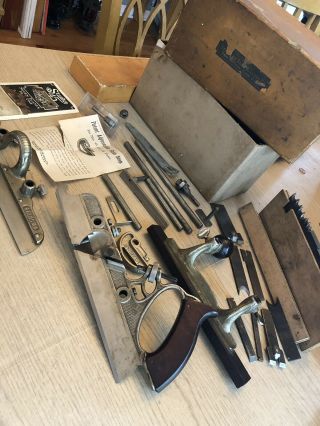 Vintage Stanley 45 Plane With 24 Cutters Accessories Box