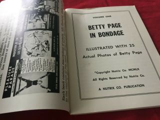 Vintage Betty Page In Bondage Volume 1 Illustrated with 25 Actual Photos - Betty 2