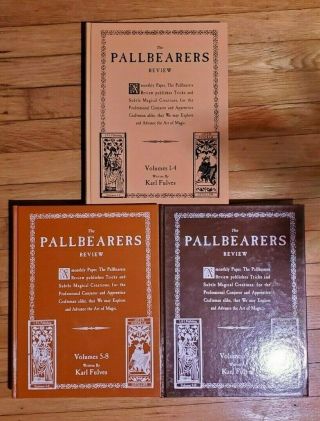 The Pallbearers Review Volumes By Karl Fulves - 3 Volumes - Oop - Rare