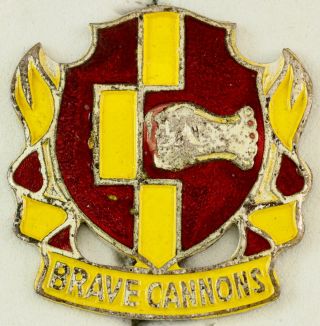 92nd Field Artillery Battalion Crest Di/dui Pinback Foreign Made Painted