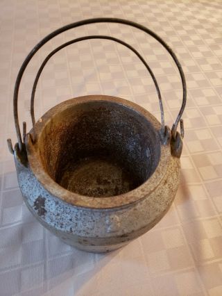 Vintage Marietta Co Pa No.  2 Cast Iron 2 Pc Pot,  Melting Glue Pot Cauldron